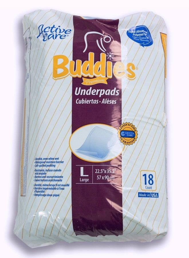 Buddiez Disposable Chux Underpad - Medium (18 Count) Size 22.5 x 35.5 Inch - Incontinence Waterproof Pee Pad for Seniors, Adults, Child, or Pets by Buddies - Image 3